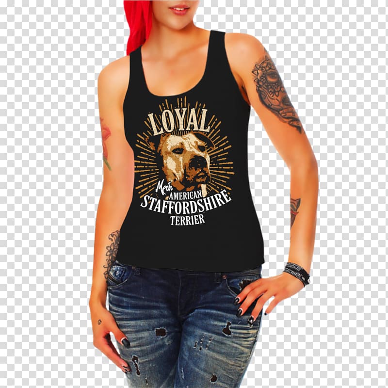 T-shirt Crop top Woman Saying, American Staffordshire Terrier transparent background PNG clipart