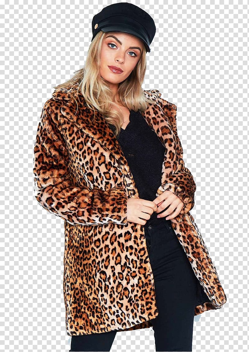 Leopard Fur clothing Trench coat Fake fur Animal print, leopard transparent background PNG clipart