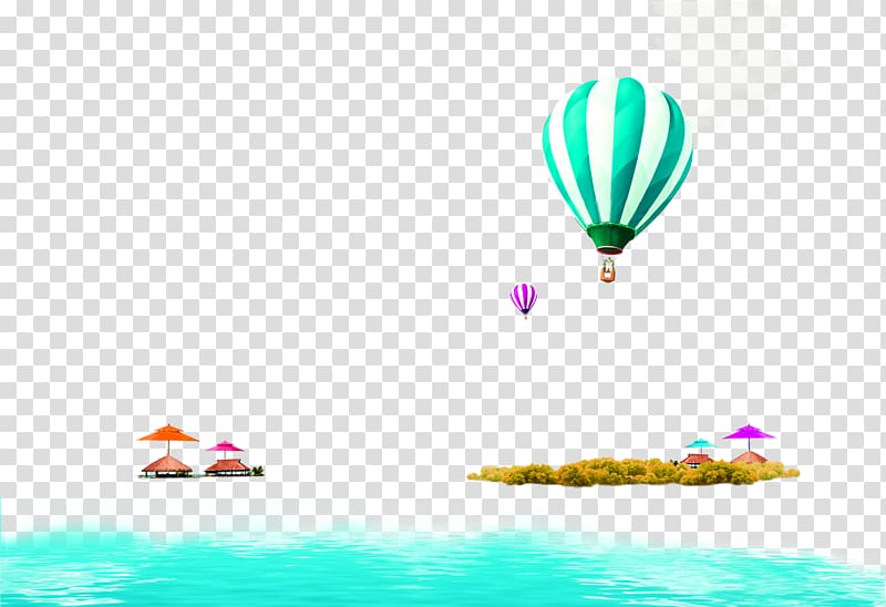Balloon , Summer beach border texture transparent background PNG clipart