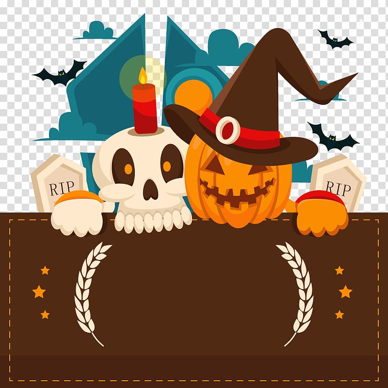 Halloween card Jack-o-lantern, Halloween transparent background PNG clipart