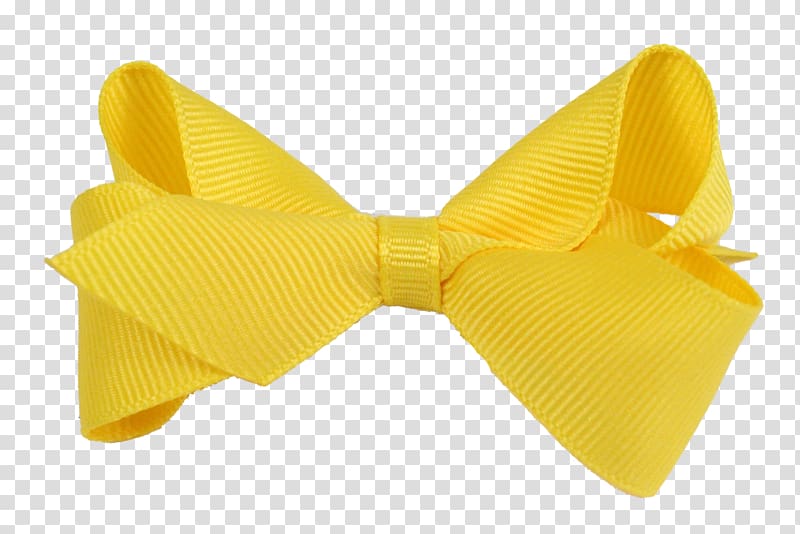 Barrette Capelli Yellow Necktie Knot, bow transparent background PNG clipart