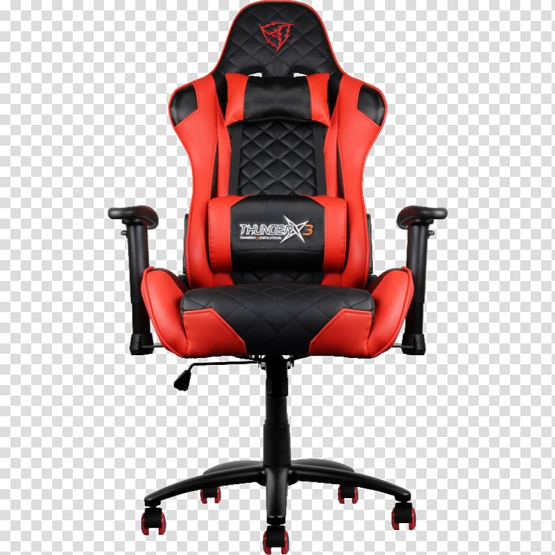 Video game ThunderX3 Gaming chair Black Gamer, Cadeira transparent background PNG clipart