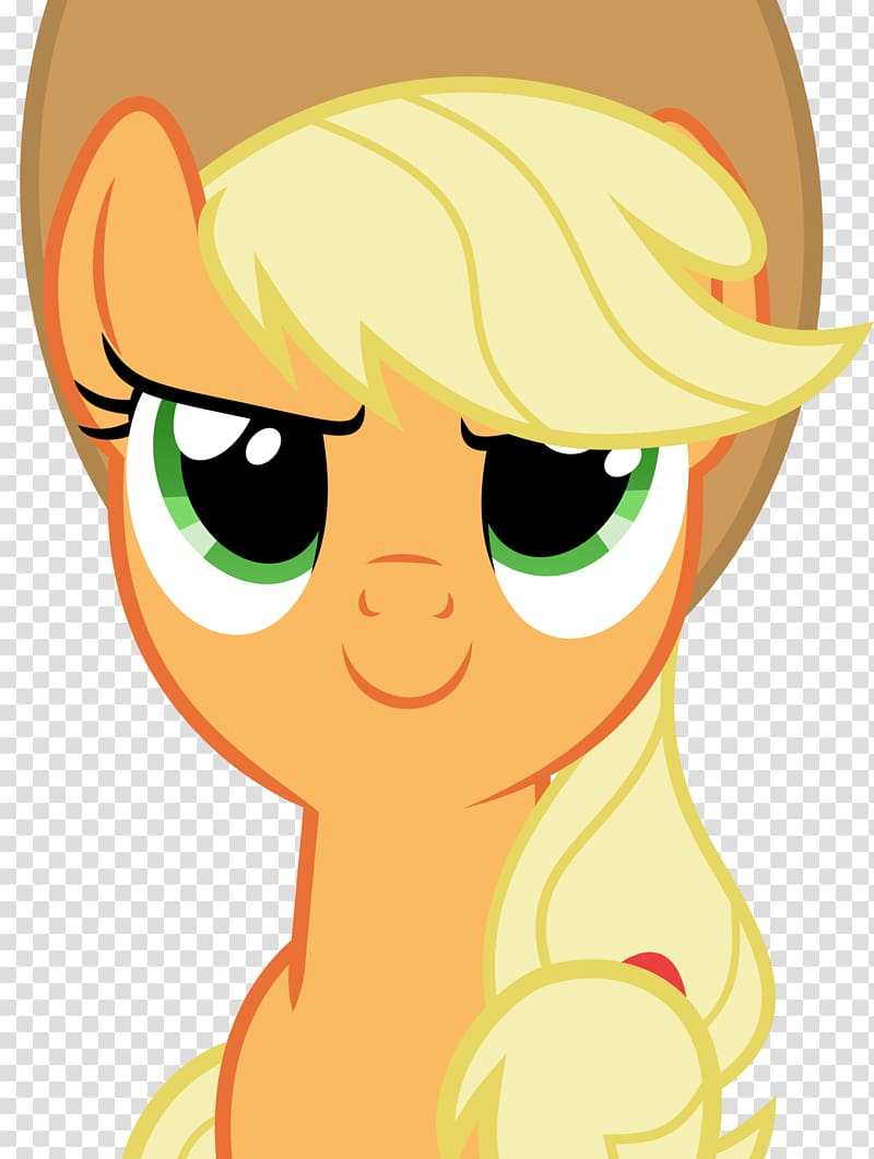 Applejack My Little Pony: Friendship Is Magic fandom Eye Yellow, Eye transparent background PNG clipart