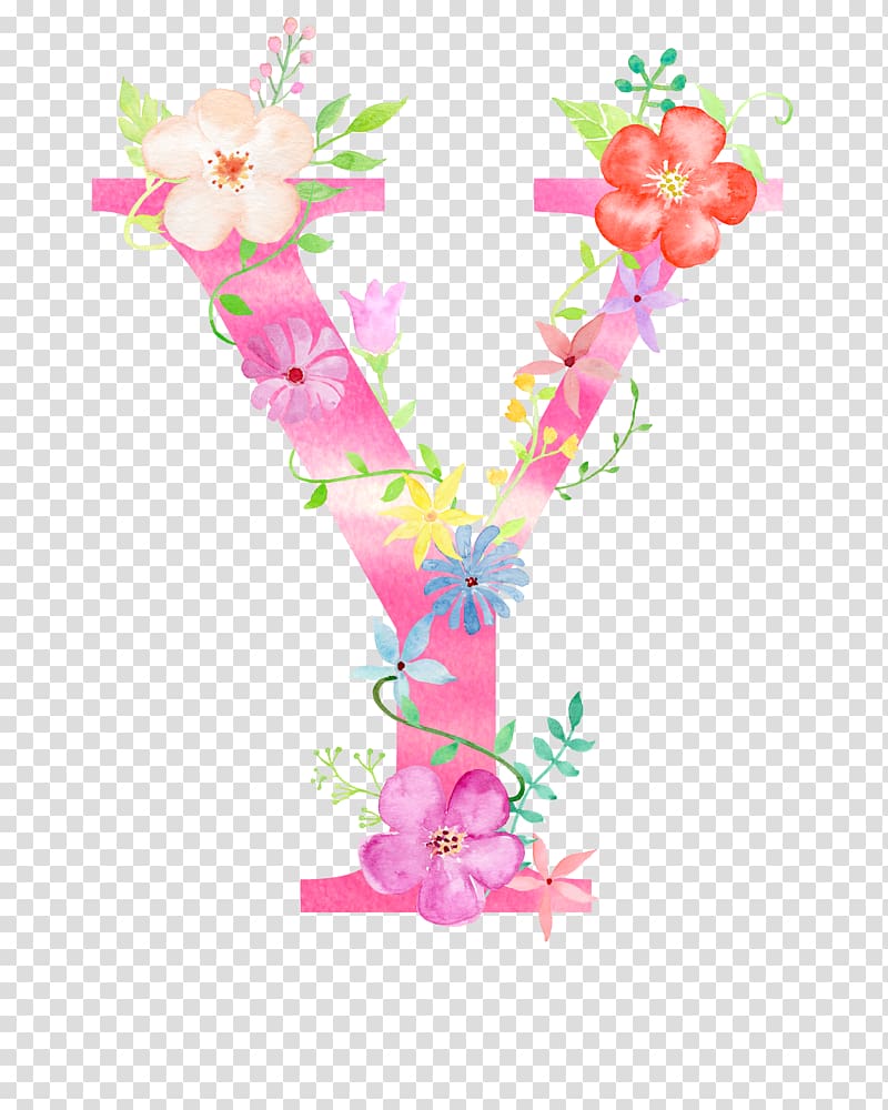 flowers letter y transparent background PNG clipart