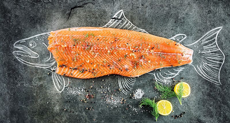 Fish steak Aquaculture of salmonids Ingredient Food, SALMON transparent background PNG clipart