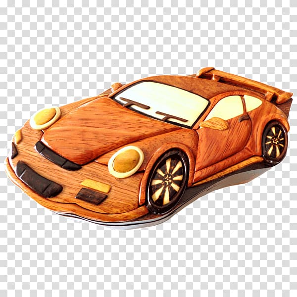 Car Porsche Wood Puzzle box Scale Models, car transparent background PNG clipart