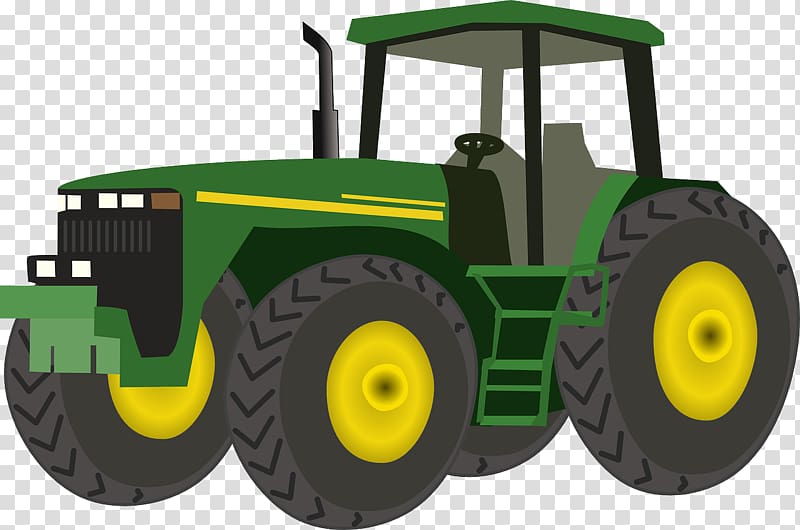 green and yellow tractor , John Deere : Transportation Tractor Agriculture , Green Tractor transparent background PNG clipart