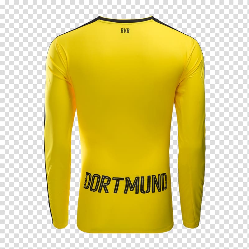 Borussia Dortmund T-shirt Jersey Sleeve, Long-sleeved transparent background PNG clipart