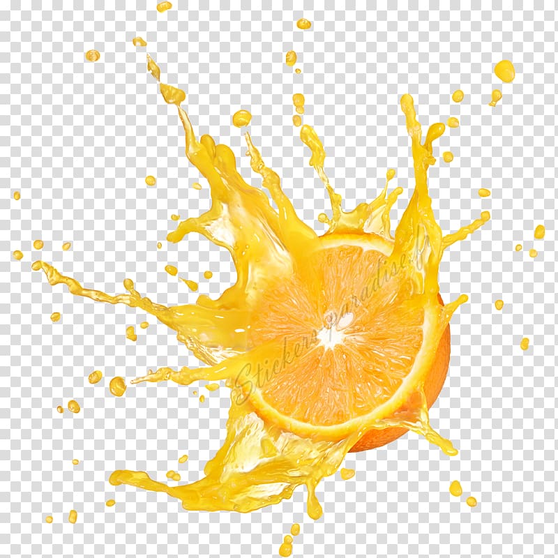 Orange juice Juicer Fruit, water splash transparent background PNG clipart