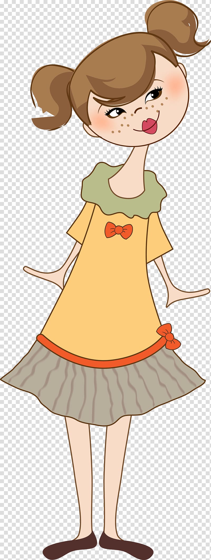 , cartoon girl transparent background PNG clipart