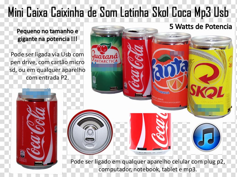 Fizzy Drinks Aluminum can Coca-Cola Tin can, coca transparent background PNG clipart