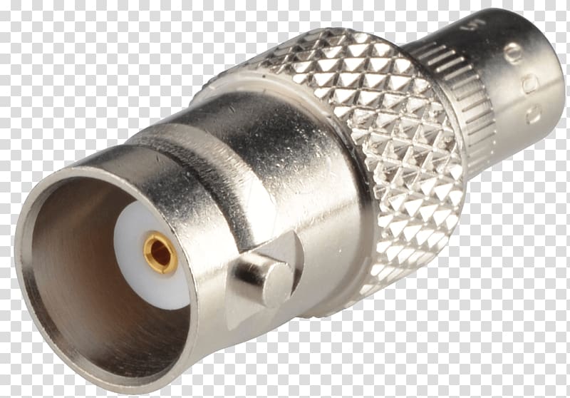 Coaxial cable BNC connector Characteristic impedance Adapter Electrical connector, receptacle transparent background PNG clipart