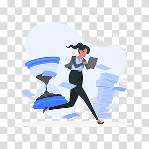 illustration, Deadline, work, running, time, organize transparent background PNG clipart thumbnail