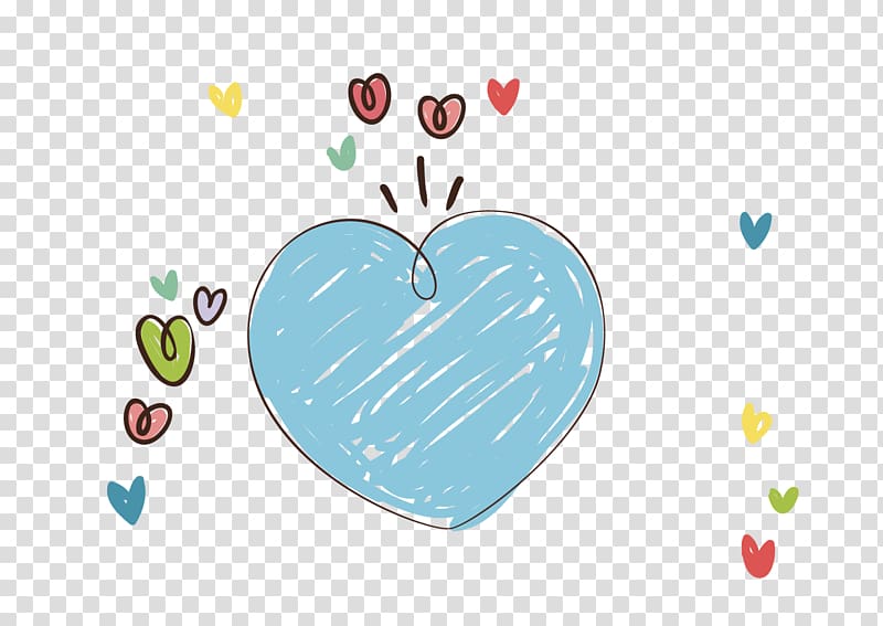 blue heart illustration, Heart Drawing Illustration, Cartoon blue heart transparent background PNG clipart