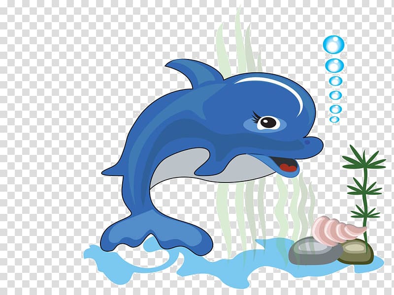 , Cartoon dolphin material transparent background PNG clipart