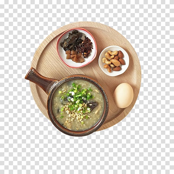 Breakfast Gruel Porridge Egg, Rice porridge nutrition nuts transparent background PNG clipart