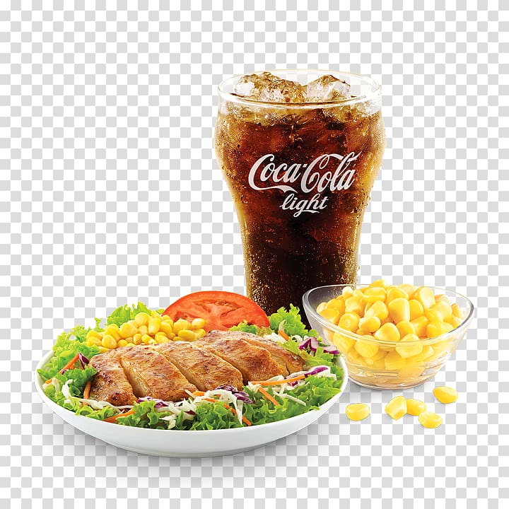 Chicken salad Hamburger Fizzy Drinks Wrap Diet Coke, salad transparent background PNG clipart