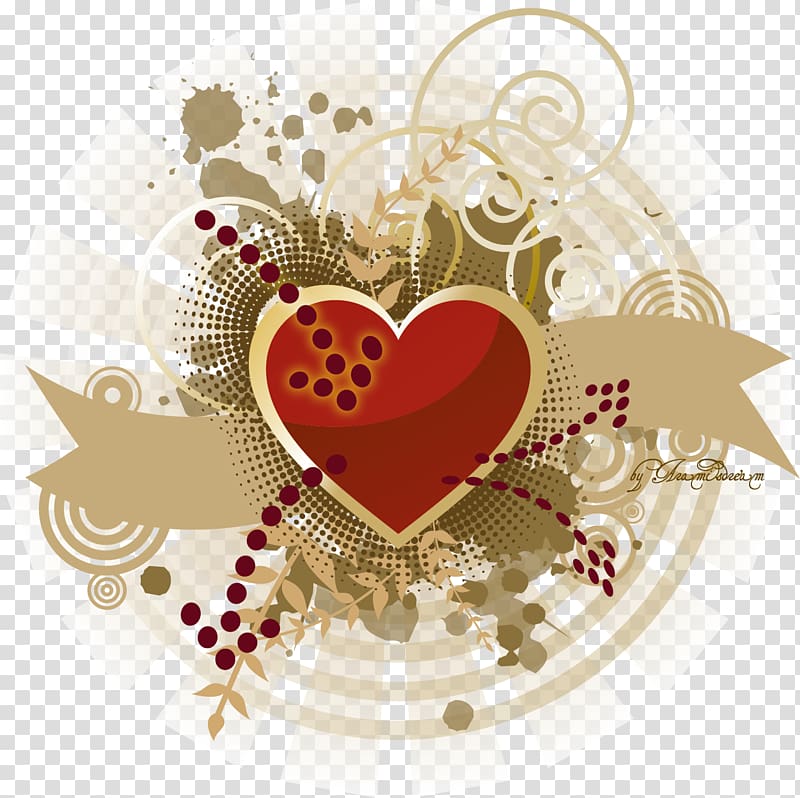 Heart Valentine\'s Day Euclidean , Heart decorative transparent background PNG clipart