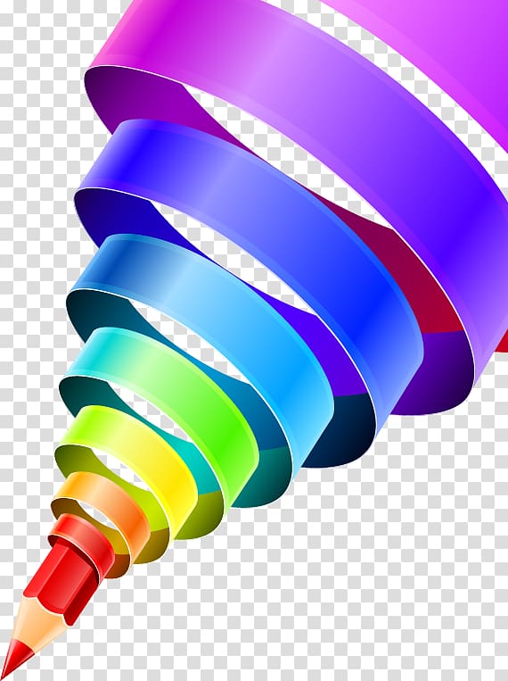 Abstract art Drawing Illustration, Color cartoon pen rotating transparent background PNG clipart