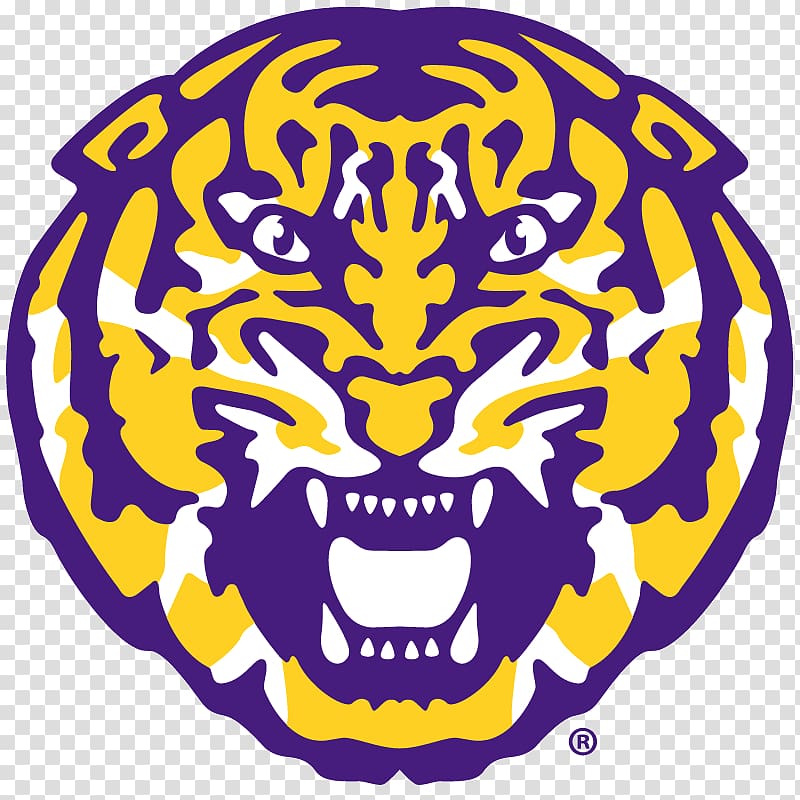 LSU Tigers football LSU Tigers men's basketball LSU Tigers baseball LSU Tigers women's soccer Tiger Stadium, tiger head transparent background PNG clipart