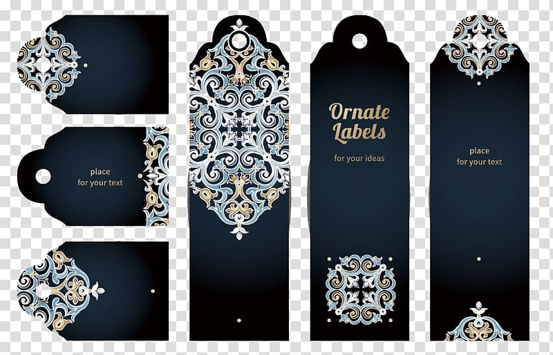 Ornate labels art, Wedding invitation Bookmark Icon, Card business card design transparent background PNG clipart