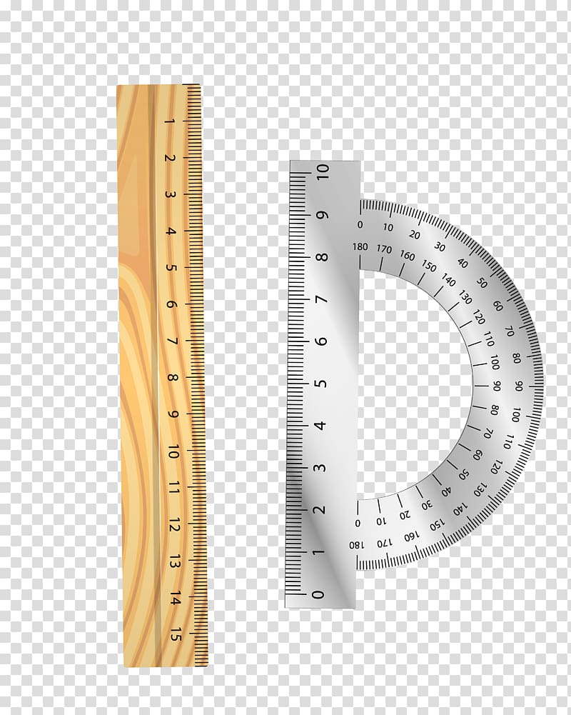 brown ruler and silver protractor, Protractor Amazon.com Set square Degree Ruler, yellow silver teaching tool ruler round ruler transparent background PNG clipart