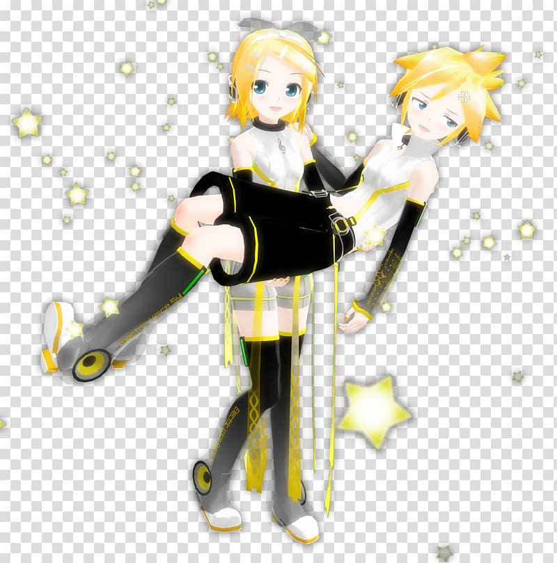 Kagamine Rin/Len Hatsune Miku Vocaloid MikuMikuDance Anime music video, hatsune miku transparent background PNG clipart