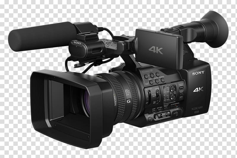 Camcorder XDCAM 4K resolution Camera Sony Corporation, Camera transparent background PNG clipart