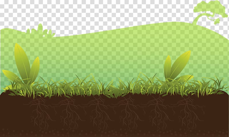 Green Illustration, Simple hand-painted pattern grass transparent background PNG clipart