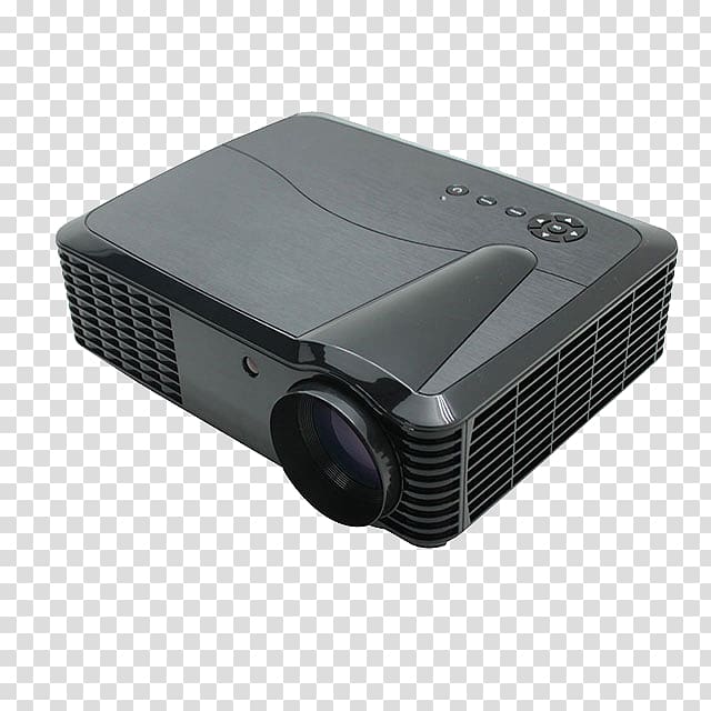 LCD projector Video projector HDMI, Black projector transparent background PNG clipart