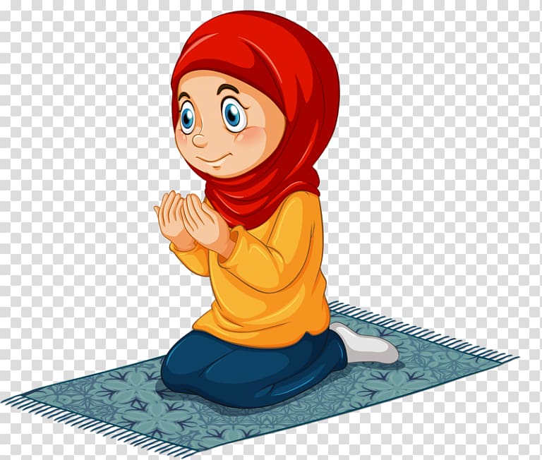 girl wearing hijab headdress , Prayer Islam Muslim Praying Hands , Islam transparent background PNG clipart