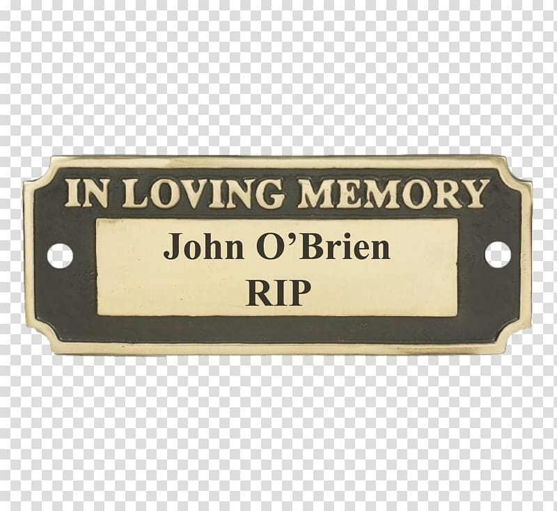 Commemorative plaque Memorial bench Brass Metal, Brass transparent background PNG clipart