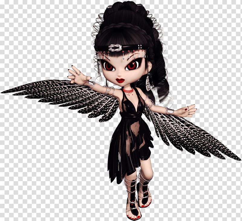 Fairy Gothic art Doll Animation, gothic transparent background PNG clipart