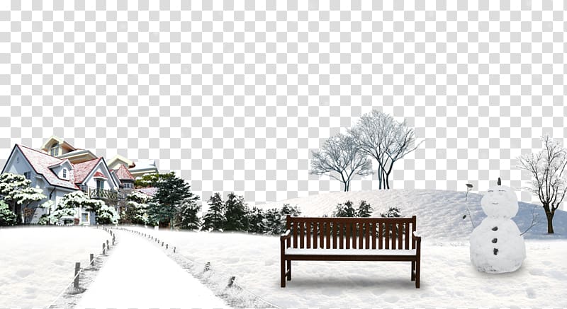 Snow Winter, Housing snow snowman background material transparent background PNG clipart
