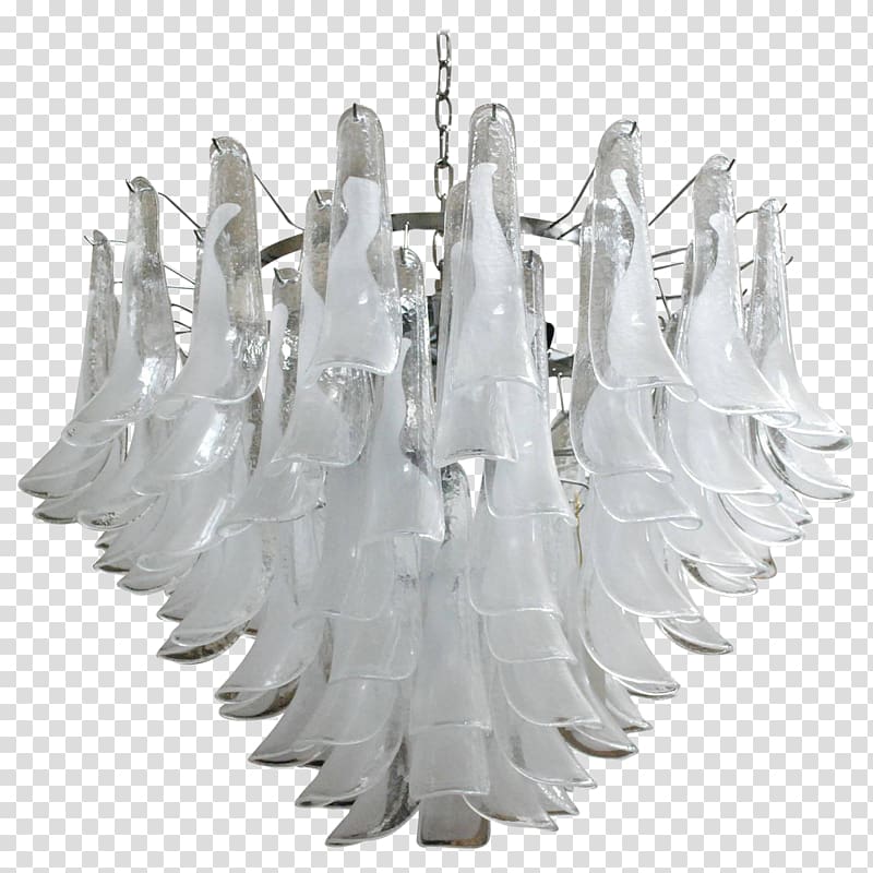 Chandelier Murano glass Lighting, glass transparent background PNG clipart