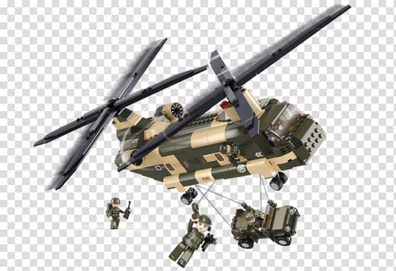Boeing CH-47 Chinook Helicopter Toy block Transport, apache helicopter transparent background PNG clipart
