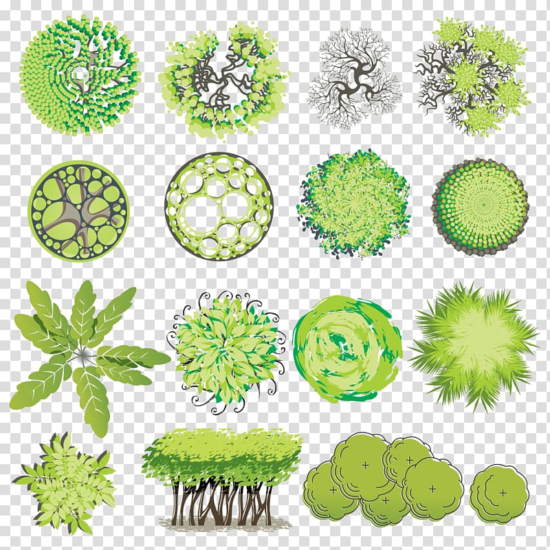 green leaf lot illustration, Landscape design Shrub Tree, Flowers and plants transparent background PNG clipart