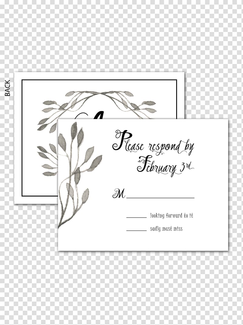Wedding invitation Paper Calligraphy RSVP, wedding transparent background PNG clipart