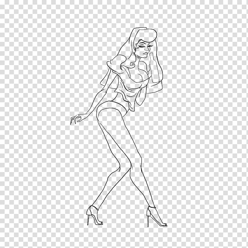 Finger Human leg Drawing Sketch, pin up girl transparent background PNG clipart