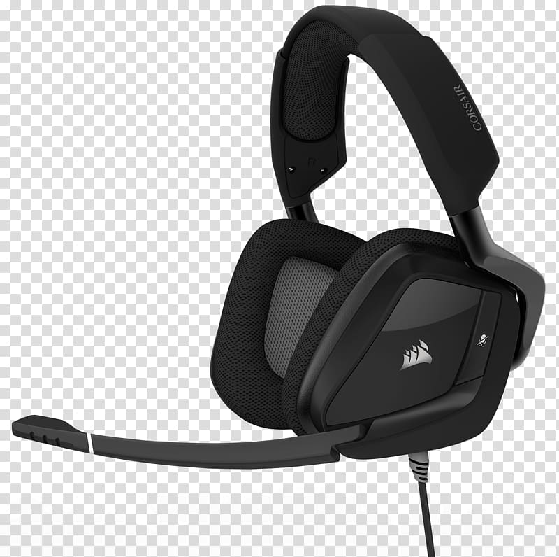 Corsair VOID PRO RGB 7.1 surround sound Headset Headphones Dolby Headphone, headphones transparent background PNG clipart