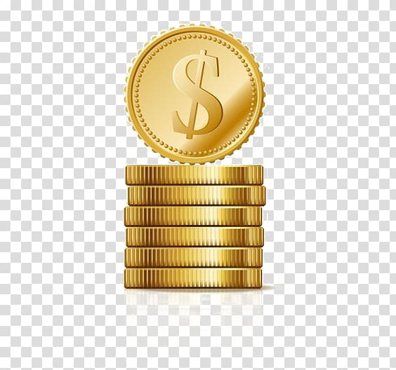 Coin Illustration, Gold Coin transparent background PNG clipart