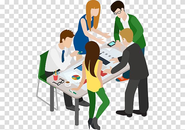 graphics Open Cartoon Meeting, lead the future transparent background PNG clipart