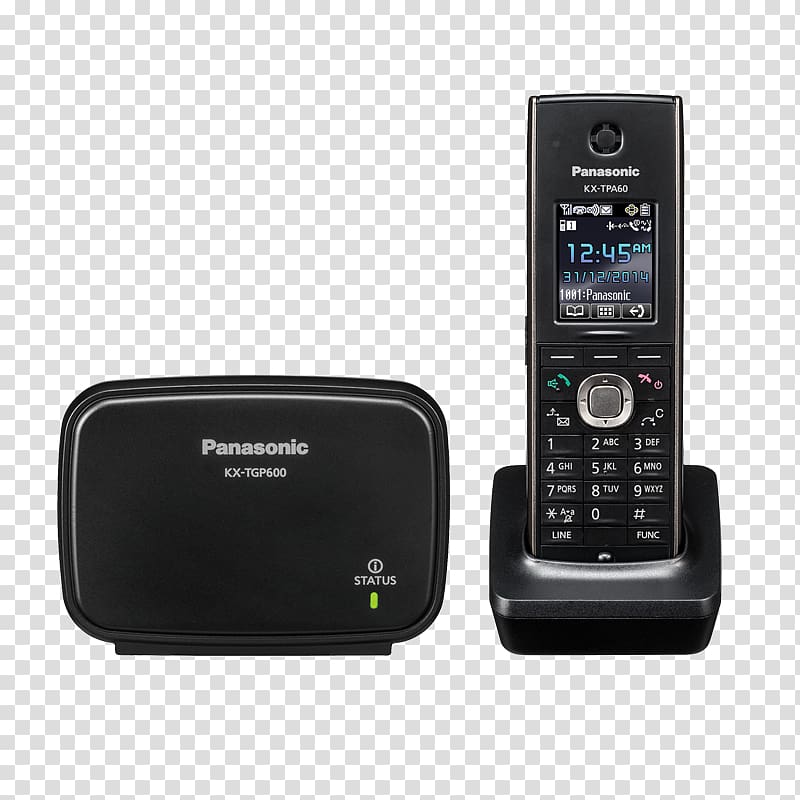 Panasonic KX-TGP600 Smart IP DECT Base and Handset Digital Enhanced Cordless Telecommunications VoIP phone Cordless telephone Session Initiation Protocol, Business transparent background PNG clipart