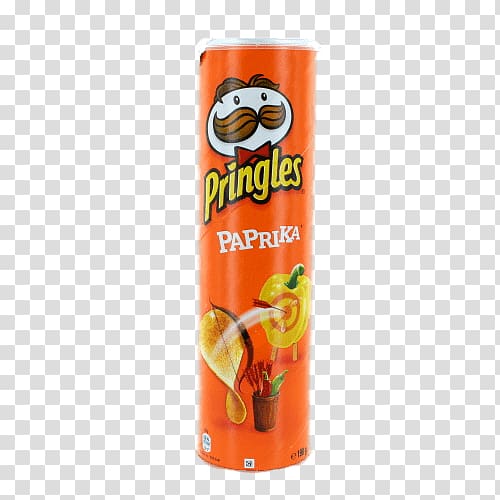Pringles snack bottle, Pringles Paprika transparent background PNG clipart