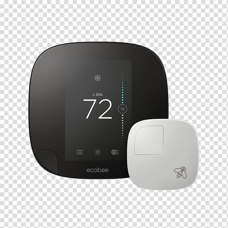 Thermostat Sensor ecobee ecobee3 Remote sensing, technology transparent background PNG clipart