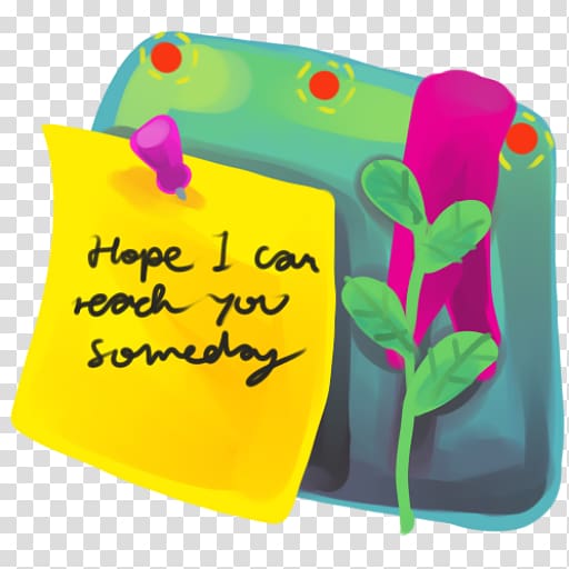 home I can reach you someday illustration, material yellow green, Sticky Note transparent background PNG clipart