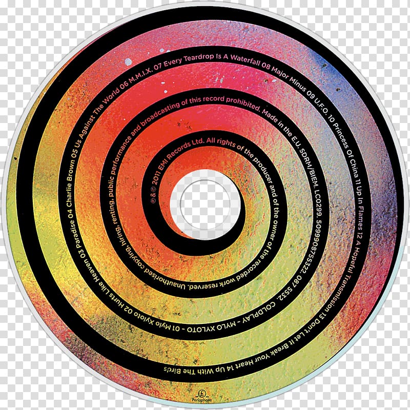 Mylo Xyloto Compact disc Parachutes Coldplay A Rush of Blood to the Head, coldplay transparent background PNG clipart