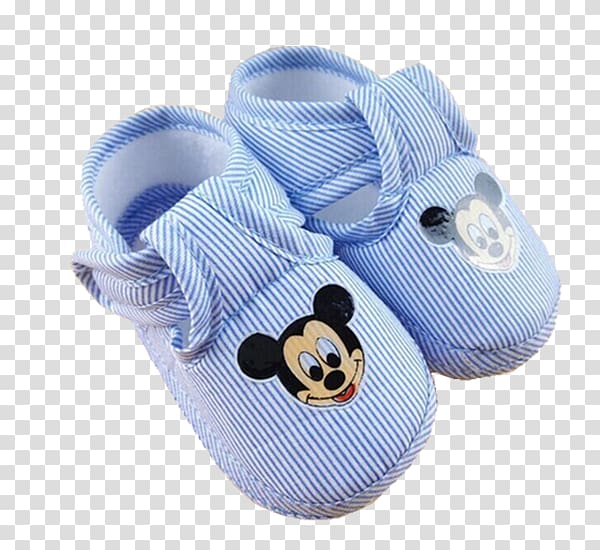Slipper Shoe Sandal Infant, Mickey Mouse baby shoes transparent background PNG clipart