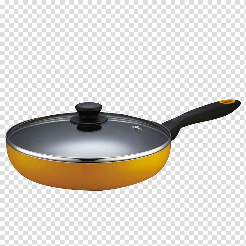 Frying pan Wok Non-stick surface Cooking Cookware and bakeware, Cooking and frying pan transparent background PNG clipart