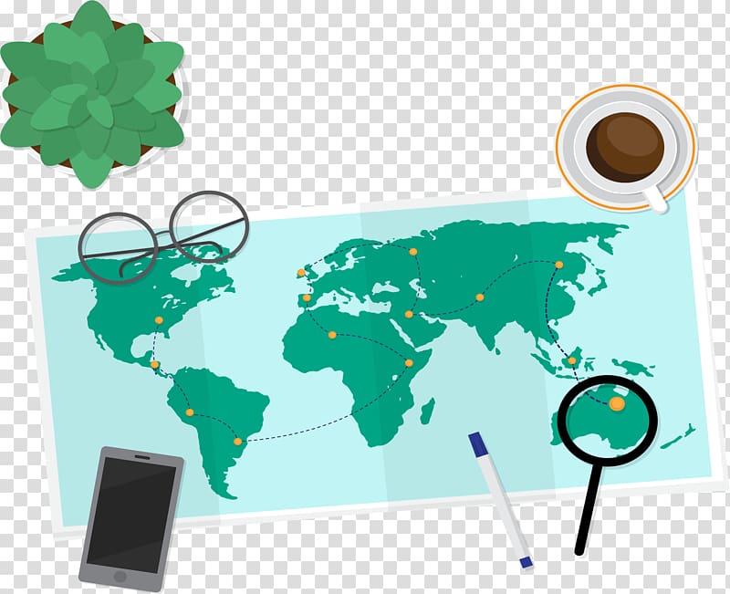 World map Globe Wall decal, World map road map transparent background PNG clipart